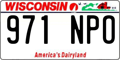 WI license plate 971NPO