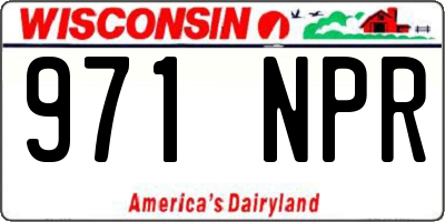 WI license plate 971NPR