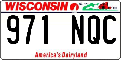 WI license plate 971NQC