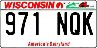 WI license plate 971NQK