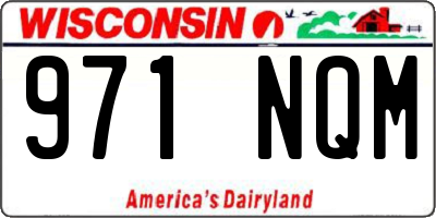 WI license plate 971NQM