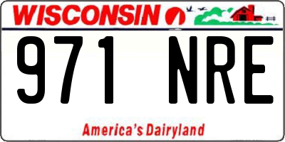 WI license plate 971NRE