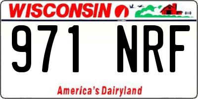 WI license plate 971NRF
