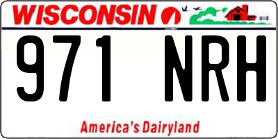 WI license plate 971NRH