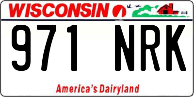 WI license plate 971NRK