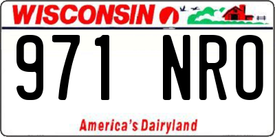 WI license plate 971NRO