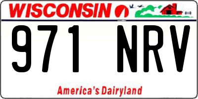 WI license plate 971NRV