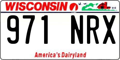 WI license plate 971NRX