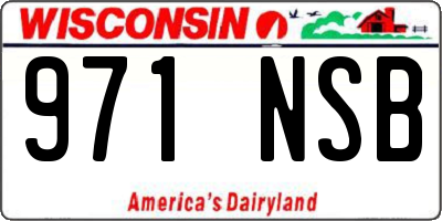 WI license plate 971NSB