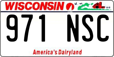 WI license plate 971NSC