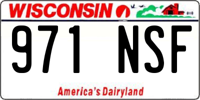 WI license plate 971NSF