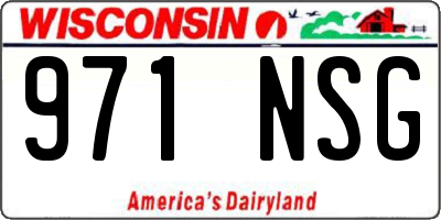 WI license plate 971NSG