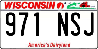WI license plate 971NSJ