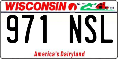 WI license plate 971NSL