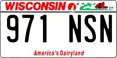 WI license plate 971NSN