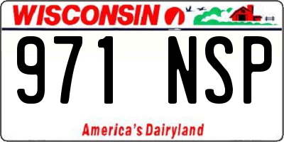 WI license plate 971NSP