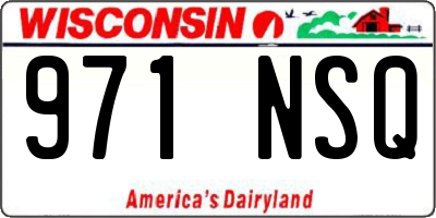 WI license plate 971NSQ