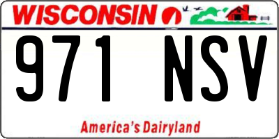 WI license plate 971NSV