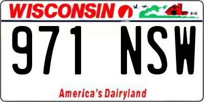 WI license plate 971NSW