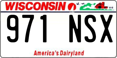 WI license plate 971NSX