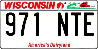 WI license plate 971NTE