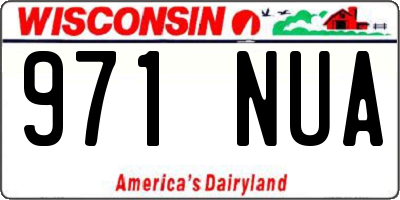 WI license plate 971NUA