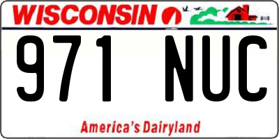 WI license plate 971NUC