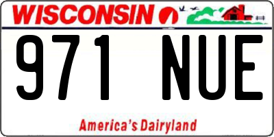 WI license plate 971NUE