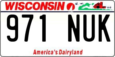 WI license plate 971NUK