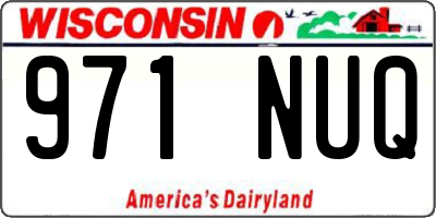 WI license plate 971NUQ