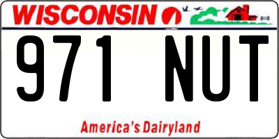 WI license plate 971NUT