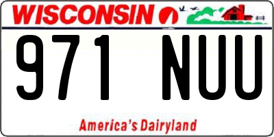 WI license plate 971NUU