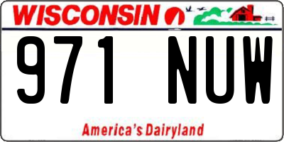 WI license plate 971NUW