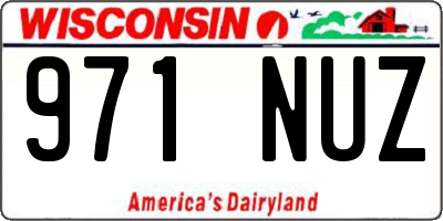 WI license plate 971NUZ