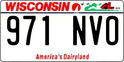 WI license plate 971NVO