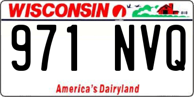 WI license plate 971NVQ