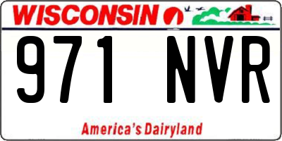 WI license plate 971NVR