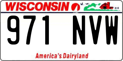 WI license plate 971NVW