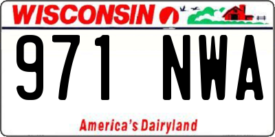 WI license plate 971NWA