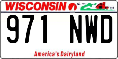 WI license plate 971NWD