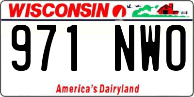 WI license plate 971NWO