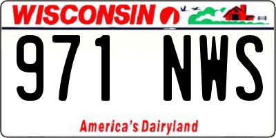 WI license plate 971NWS