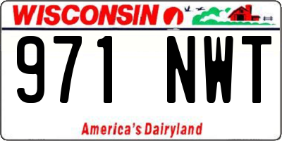 WI license plate 971NWT