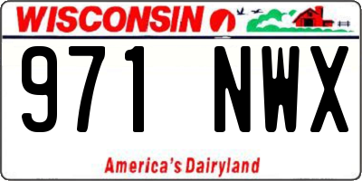 WI license plate 971NWX