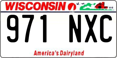 WI license plate 971NXC