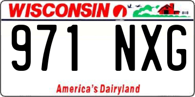 WI license plate 971NXG