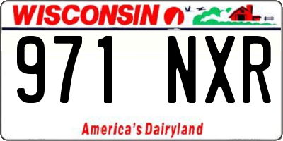 WI license plate 971NXR