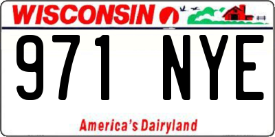 WI license plate 971NYE