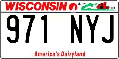 WI license plate 971NYJ