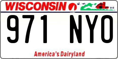 WI license plate 971NYO